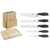 Picture of Vogue Prep Like A Pro 5-Piece Soft Grip Knife Set With Knife Block and Chopping Board - SA610