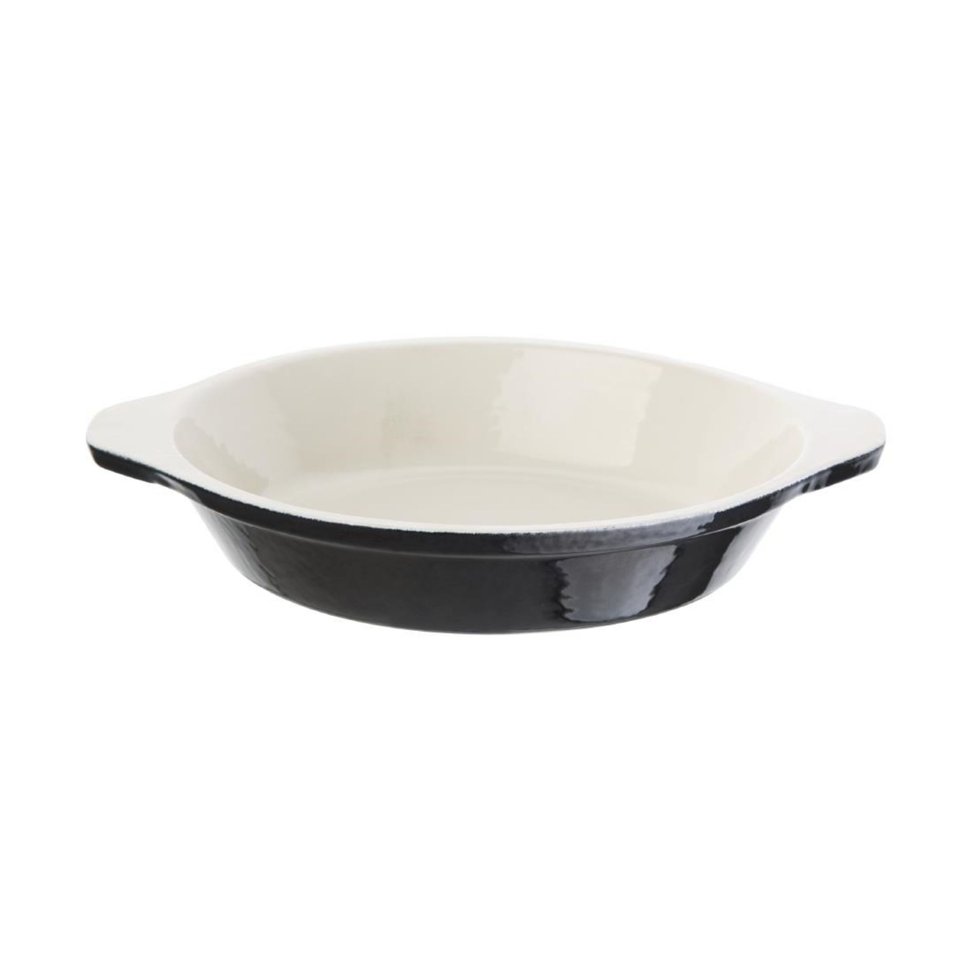 Picture of Vogue Black Cast Iron Round Gratin Dish 750ml - U562