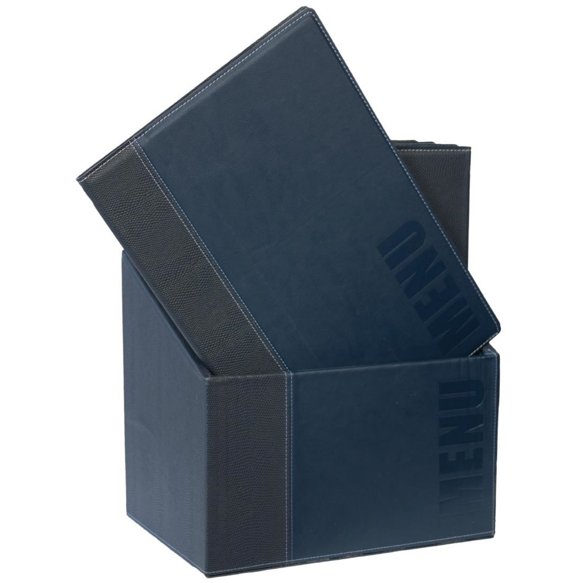 Picture of Securit Contemporary Menu Covers and Storage Box A4 Blue (20 pack) - U270