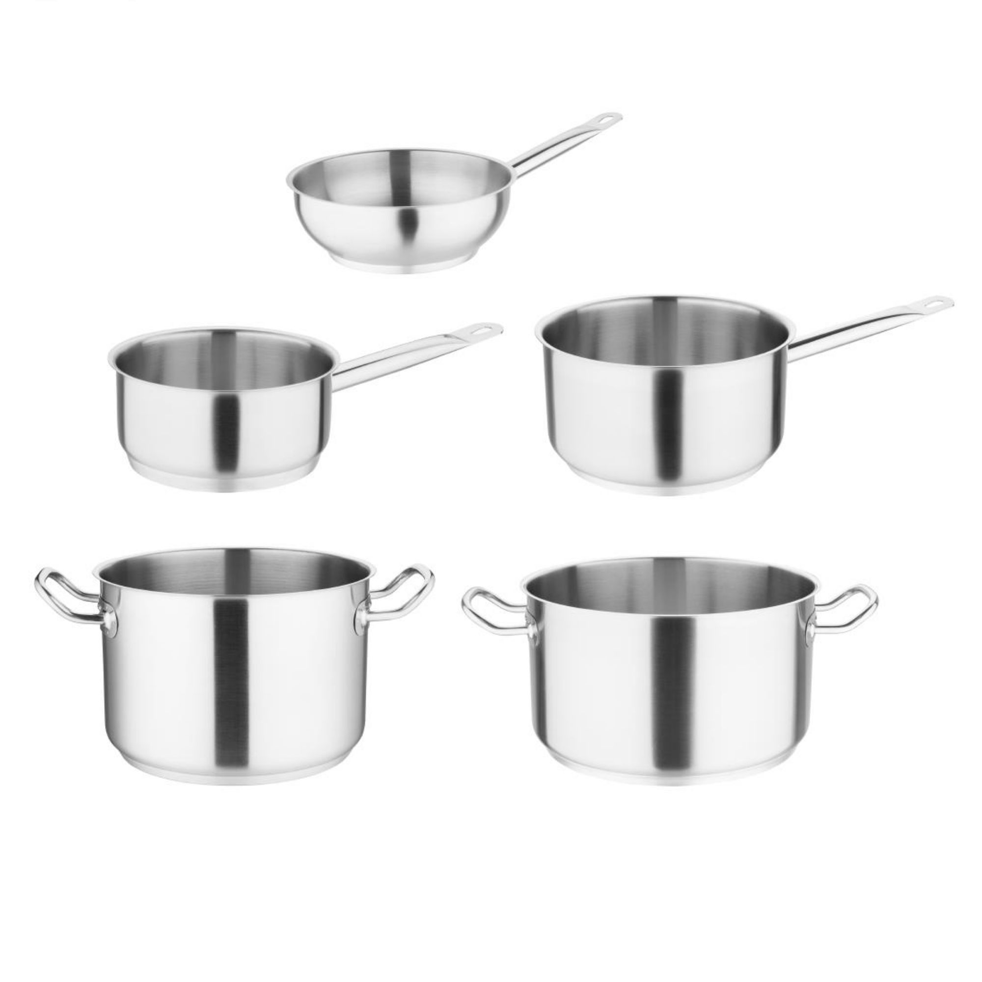 Picture of Special Offer Vogue Stainless Steel Casserole, Stew and Sauté Pan Set (5 pack) - S121