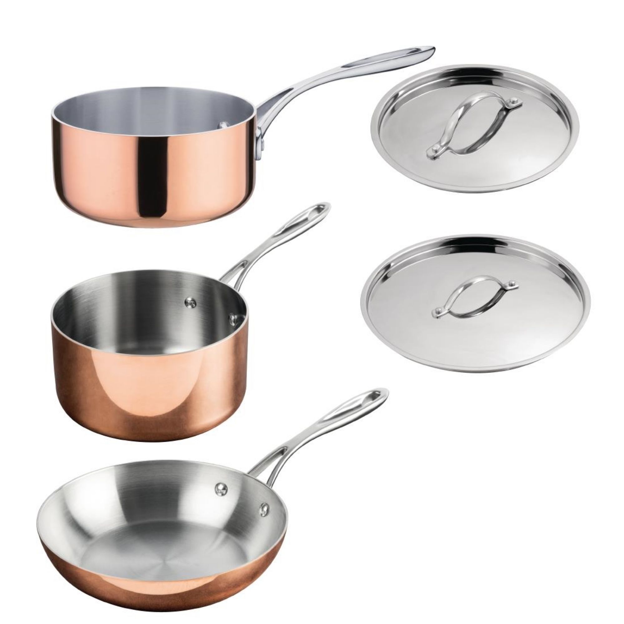 Picture of Vogue Cook Like A Pro 3-Piece Tri-Wall Copper Cookware Set - SA655