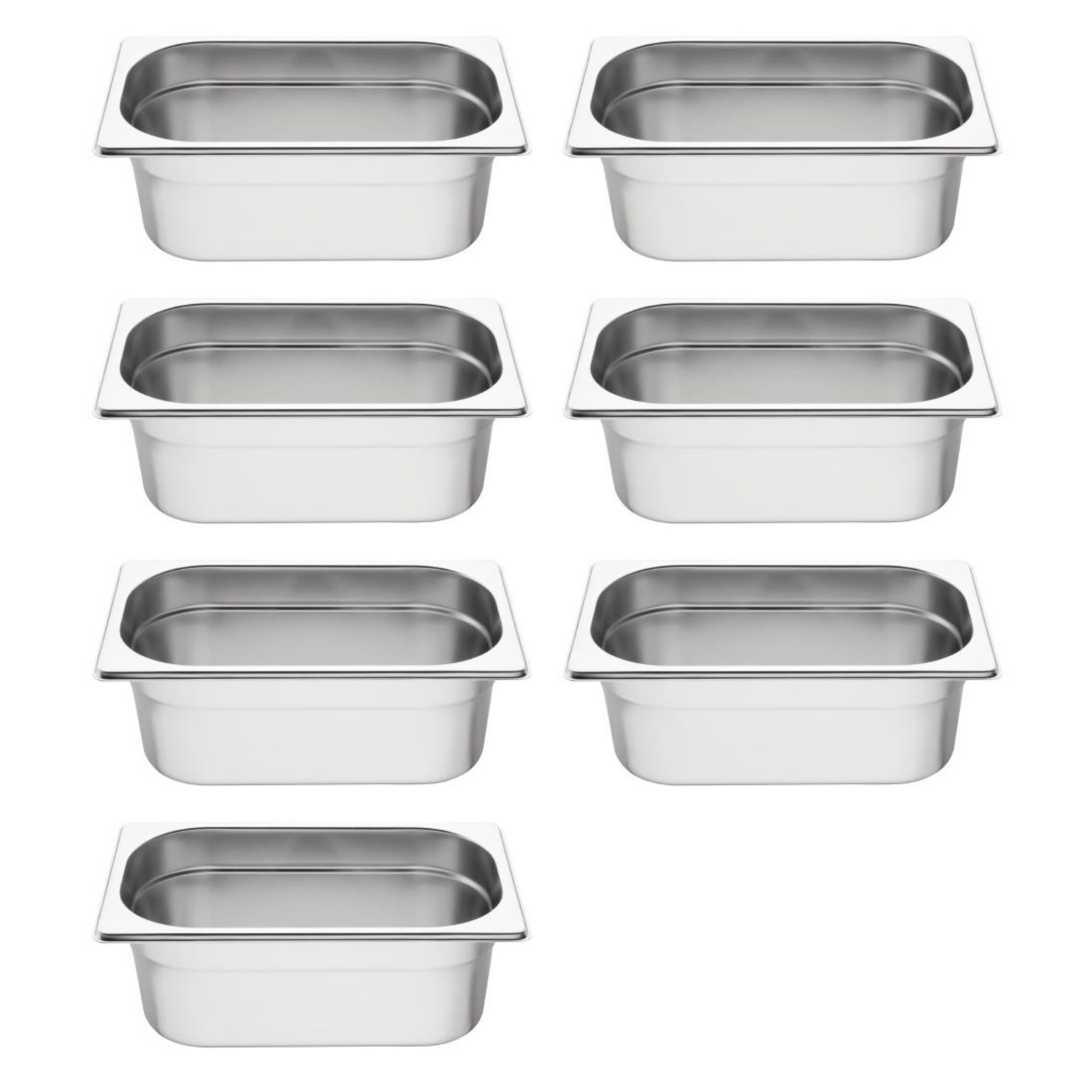 Picture of Vogue Stainless Steel Gastronorm Container Kit 1/4 (7 pack) - S408