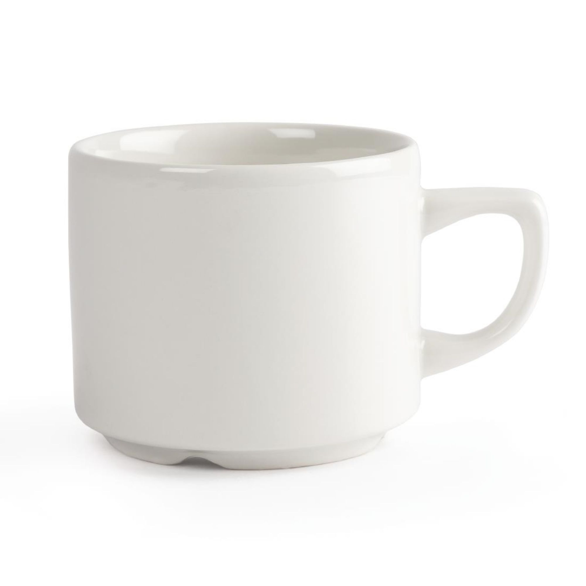 Picture of Churchill Plain Whiteware Stacking Maple Tea Cups 199ml (24 pack) - P740