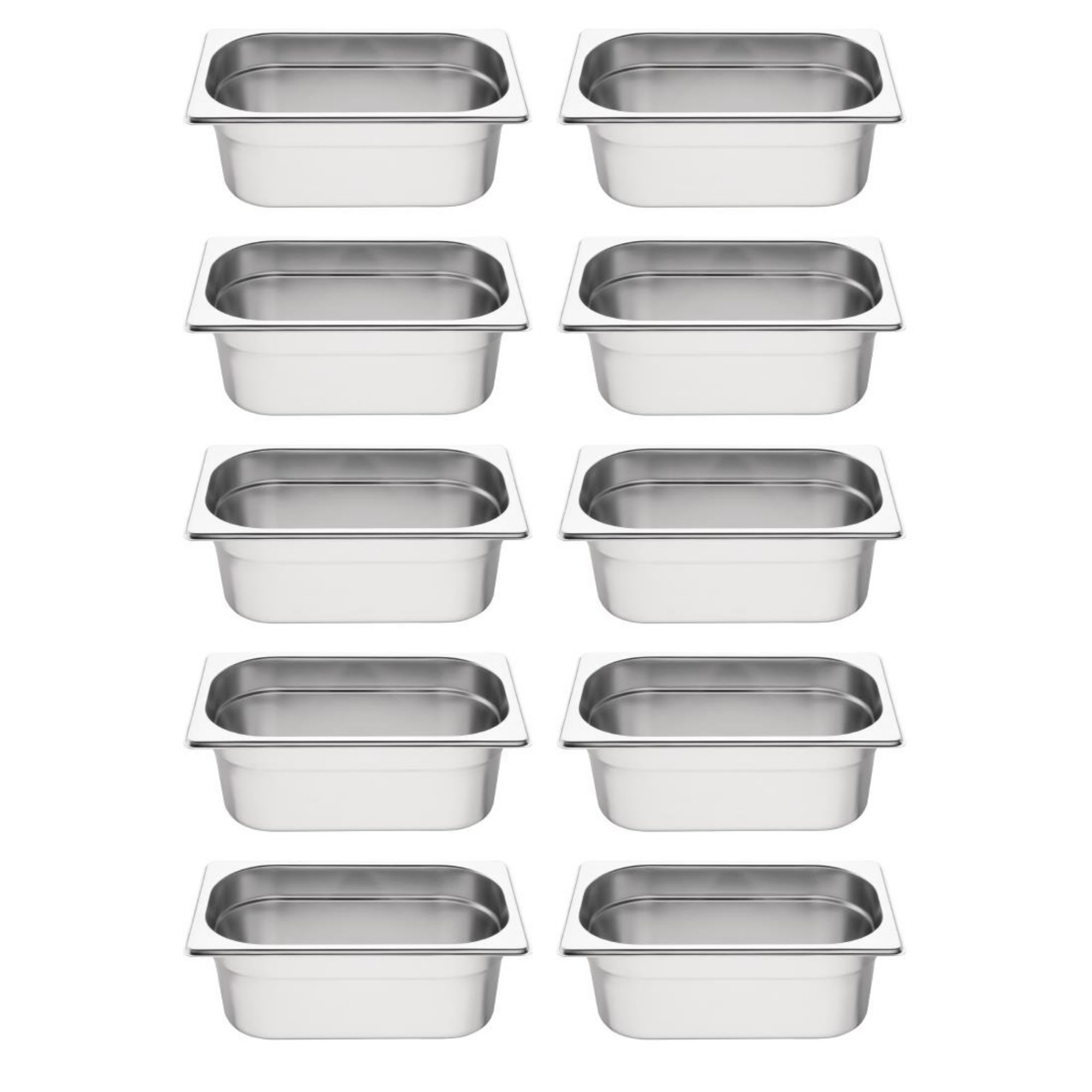 Picture of Vogue Stainless Steel Gastronorm Container Kit 1/4 (10 pack) - S410