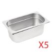Picture of Vogue Stainless Steel Gastronorm Container Kit 1/4 (5 pack) - S407