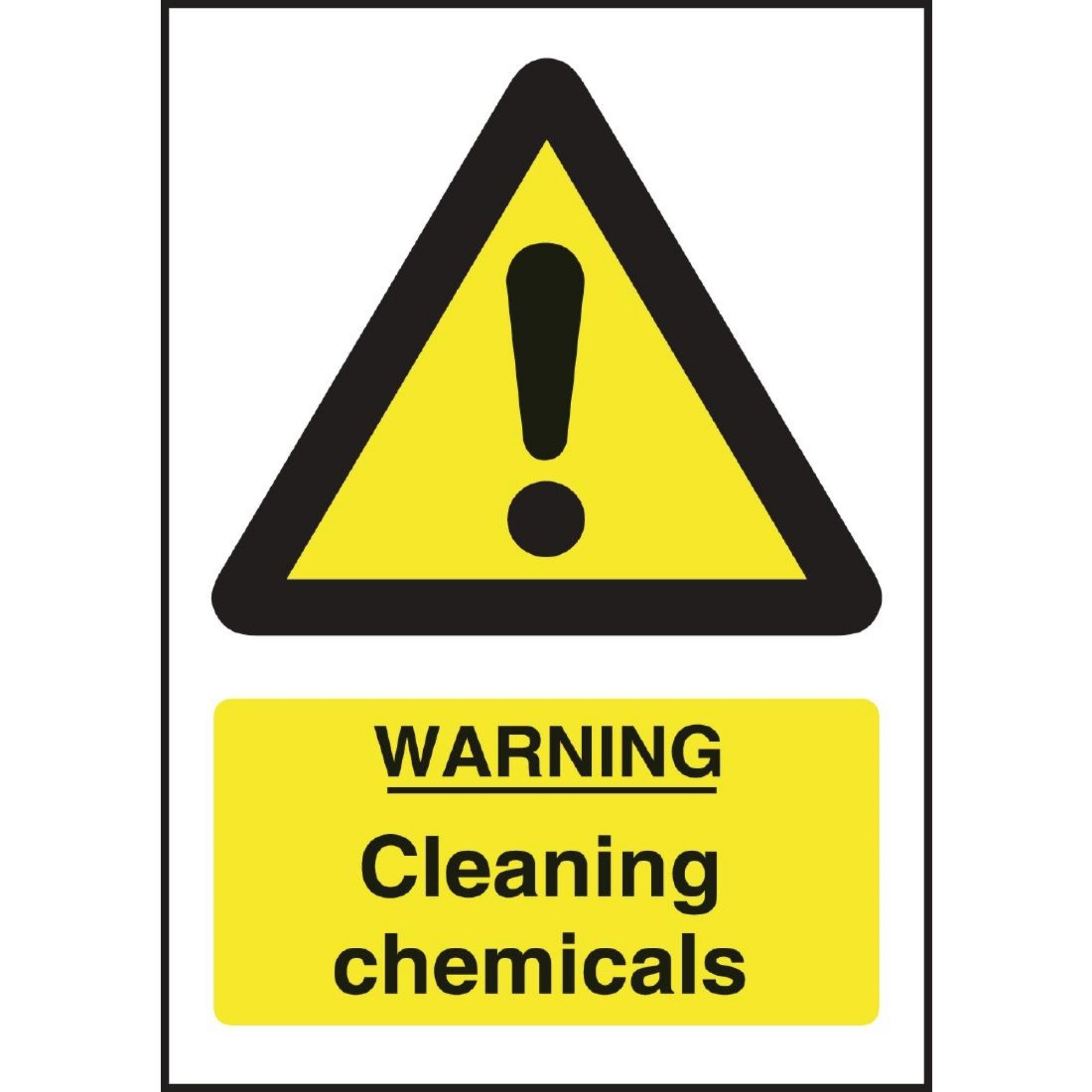 Picture of Warning Cleaning Chemicals Sign - L851