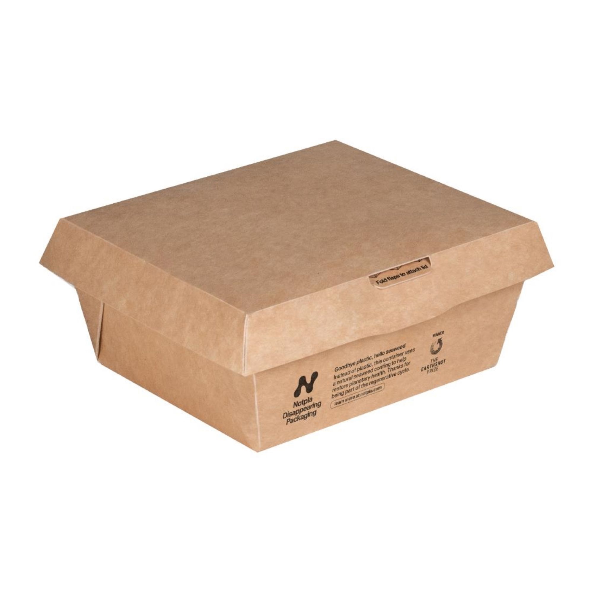 Picture of Notpla Clip & Close Food Boxes 800ml - Kraft (260 Pack) - JB810