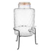 Picture of Olympia Geo Glass Clip-Top Drinks Dispenser with Wire Stand 8Ltr - JB379