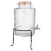 Picture of Olympia Geo Glass Clip-Top Drinks Dispenser with Wire Stand 8Ltr - JB379