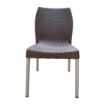 Picture of Bolero Elements Polypropylene Rattan Side Chairs Dark Brown (4 Pack) - JA914
