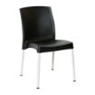 Picture of Bolero Elements Polypropylene Plain Side Chairs Black (4 Pack) - JA918