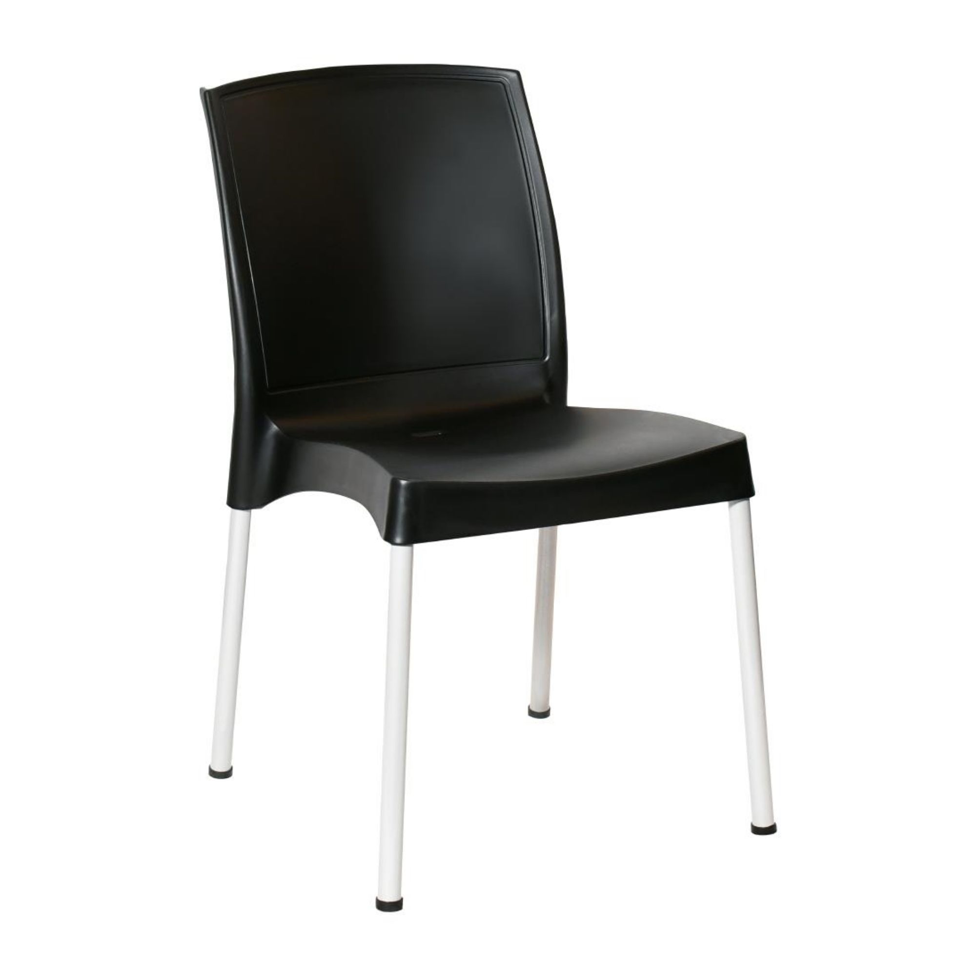 Picture of Bolero Elements Polypropylene Plain Side Chairs Black (4 Pack) - JA918