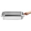 Picture of Caterboss Essentials Stainless Steel Gastronorm Tray 1/1 100mm (Pack 3) - JB370