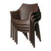 Picture of Bolero Elements Polypropylene Armchairs Dark Brown (4 Pack) - JA911