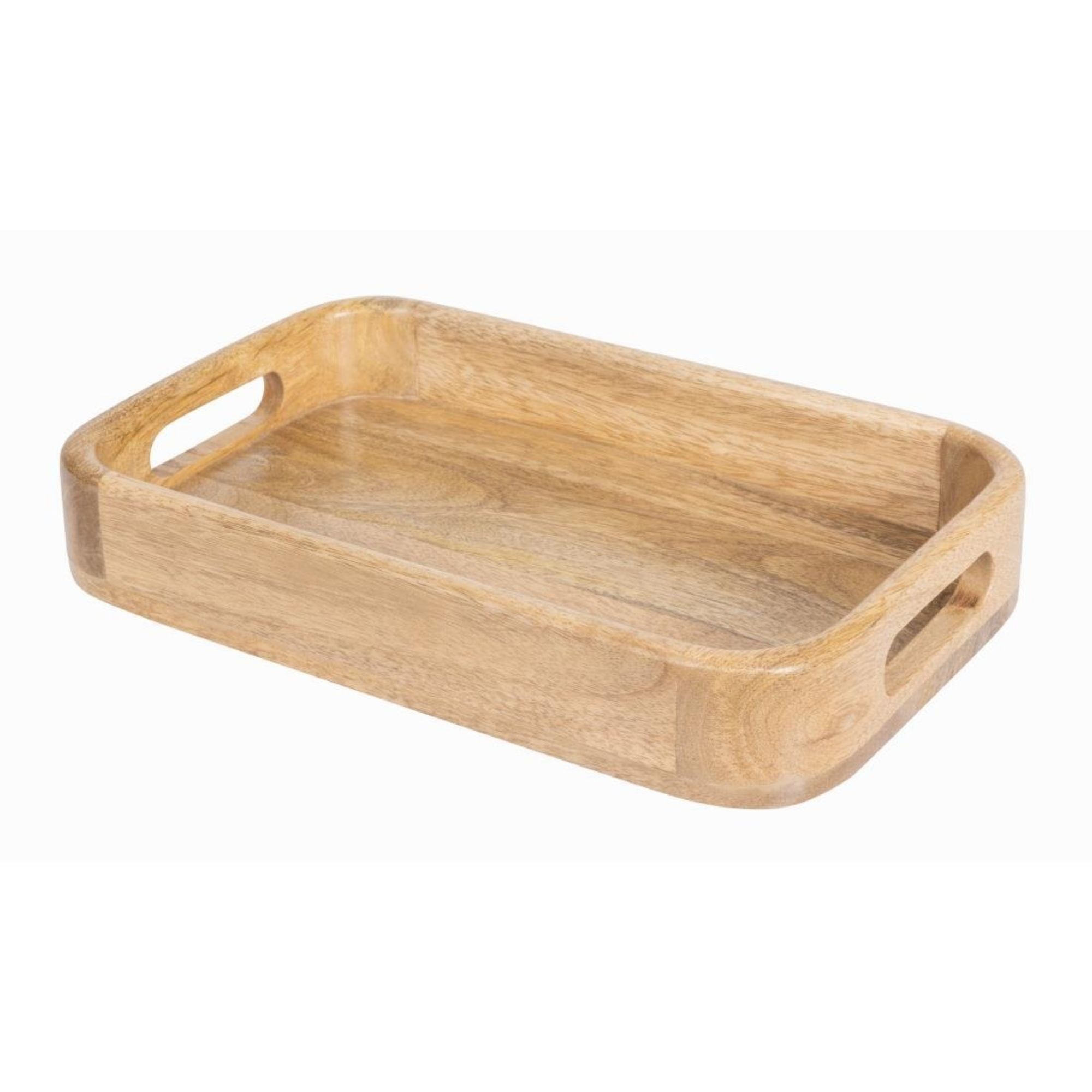 Picture of Olympia Mango Wood Rectangular Deep Sided Tray 300x190mm - JA887