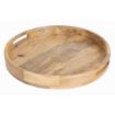 Picture of Olympia Mango Wood Round Deep Sided Tray 400mm - JA886
