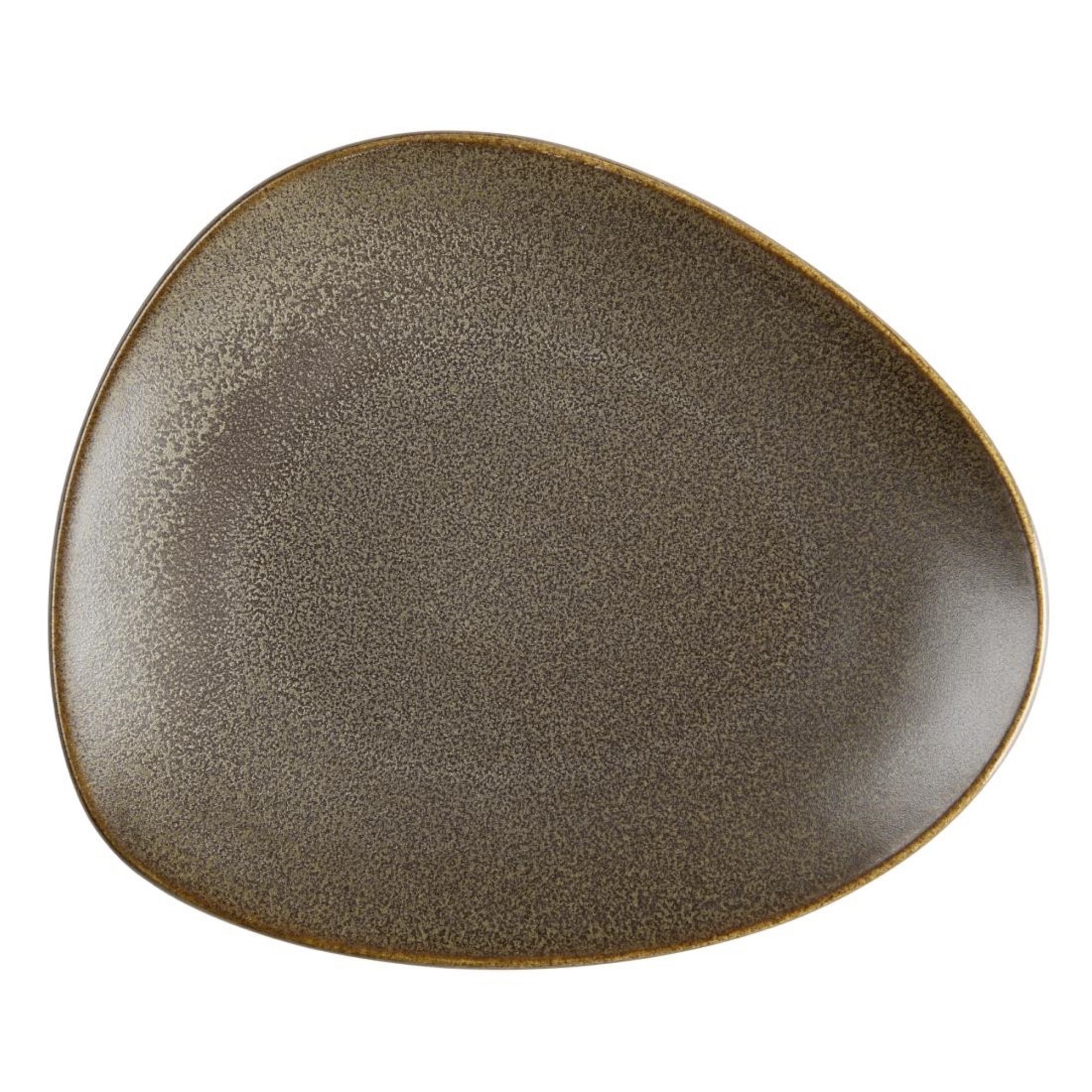 Picture of Olympia Ember Mahogany Triangle Plates 190x160mm (6 Pack) - JA559