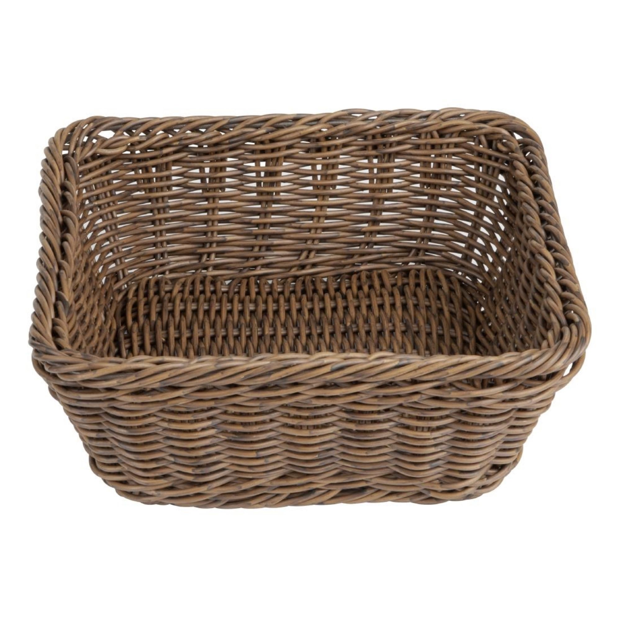 Picture of Olympia Polywicker Square Basket Dark Brown 230x230mm - JA361