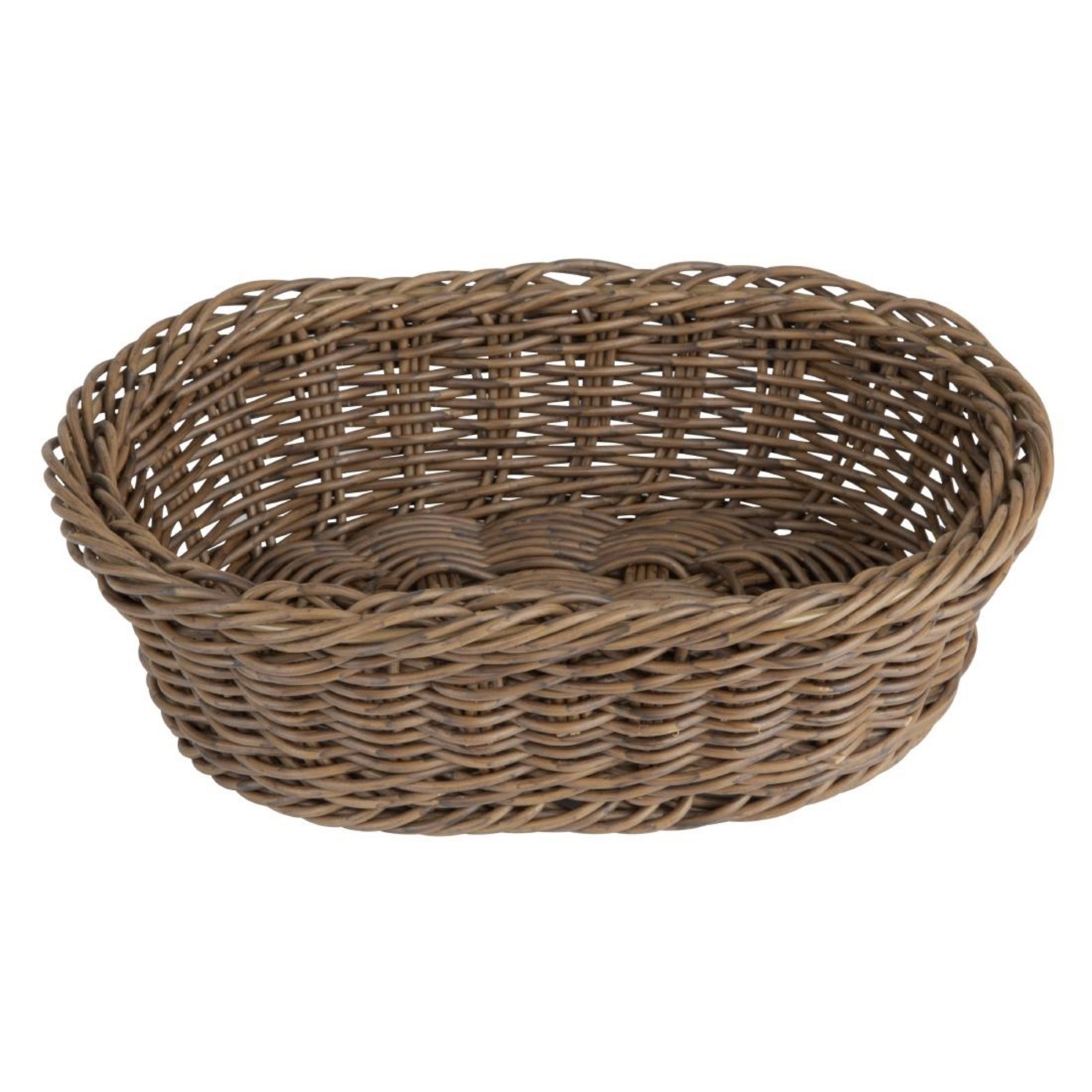 Picture of Olympia Polywicker Oval Basket Dark Brown 240x170mm - JA359