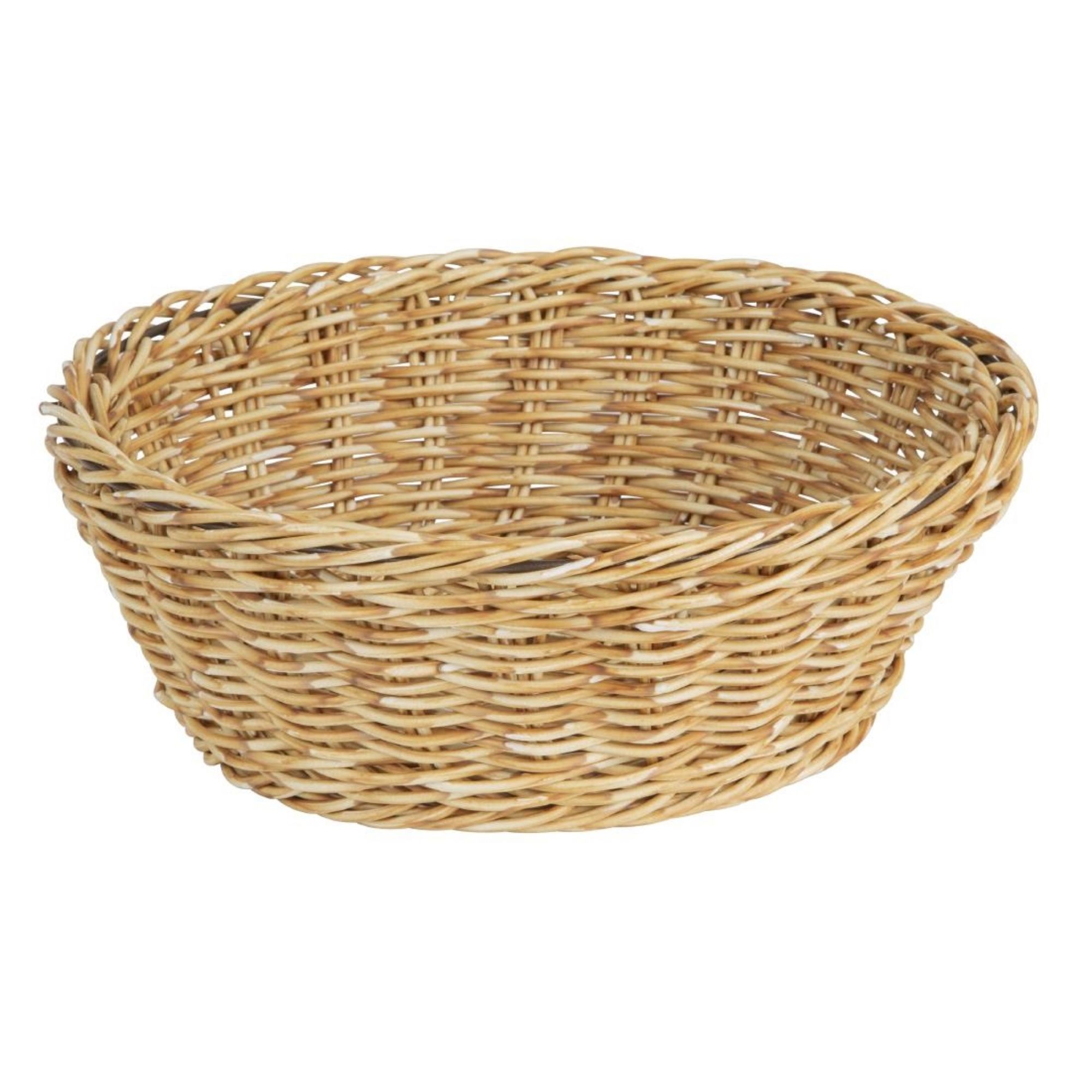 Picture of Olympia Polywicker Round Basket Light Brown 220mm - JA351