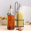 Picture of Kilner Oil Bottles and Metal Rack 300ml (2 Pack) - JA611