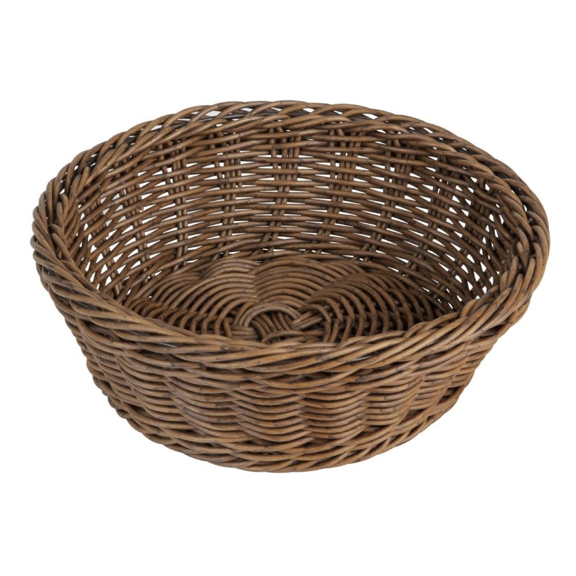 Picture of Olympia Polywicker Round Basket Dark Brown 220mm - JA358