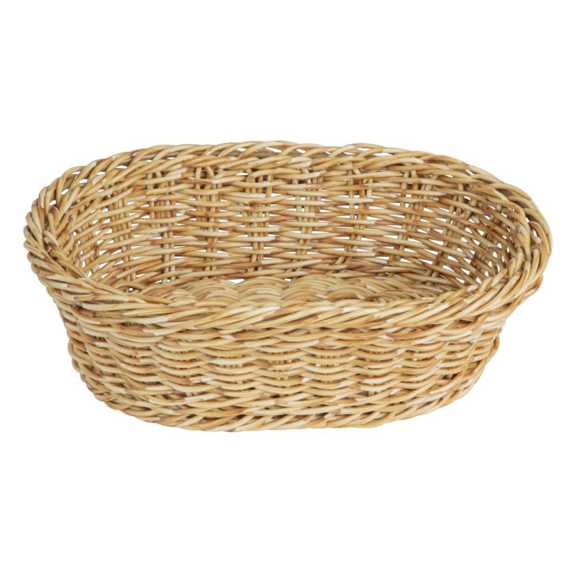 Picture of Olympia Polywicker Oval Basket Light Brown 240x170mm - JA352