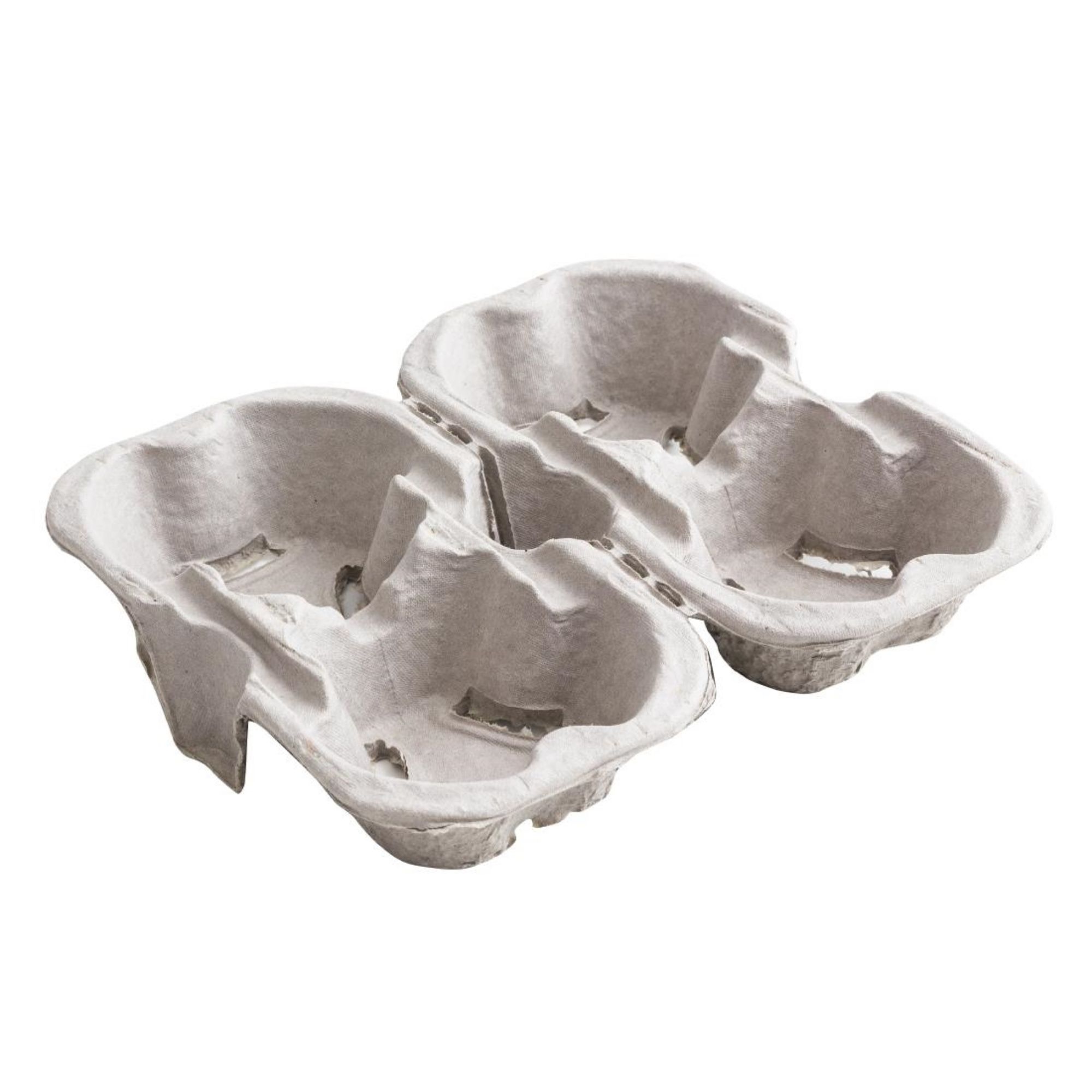 Picture of Vegware Moulded Pulp Fibre Splitable 4-Cup Carry Trays (160 Pack) - HZ938