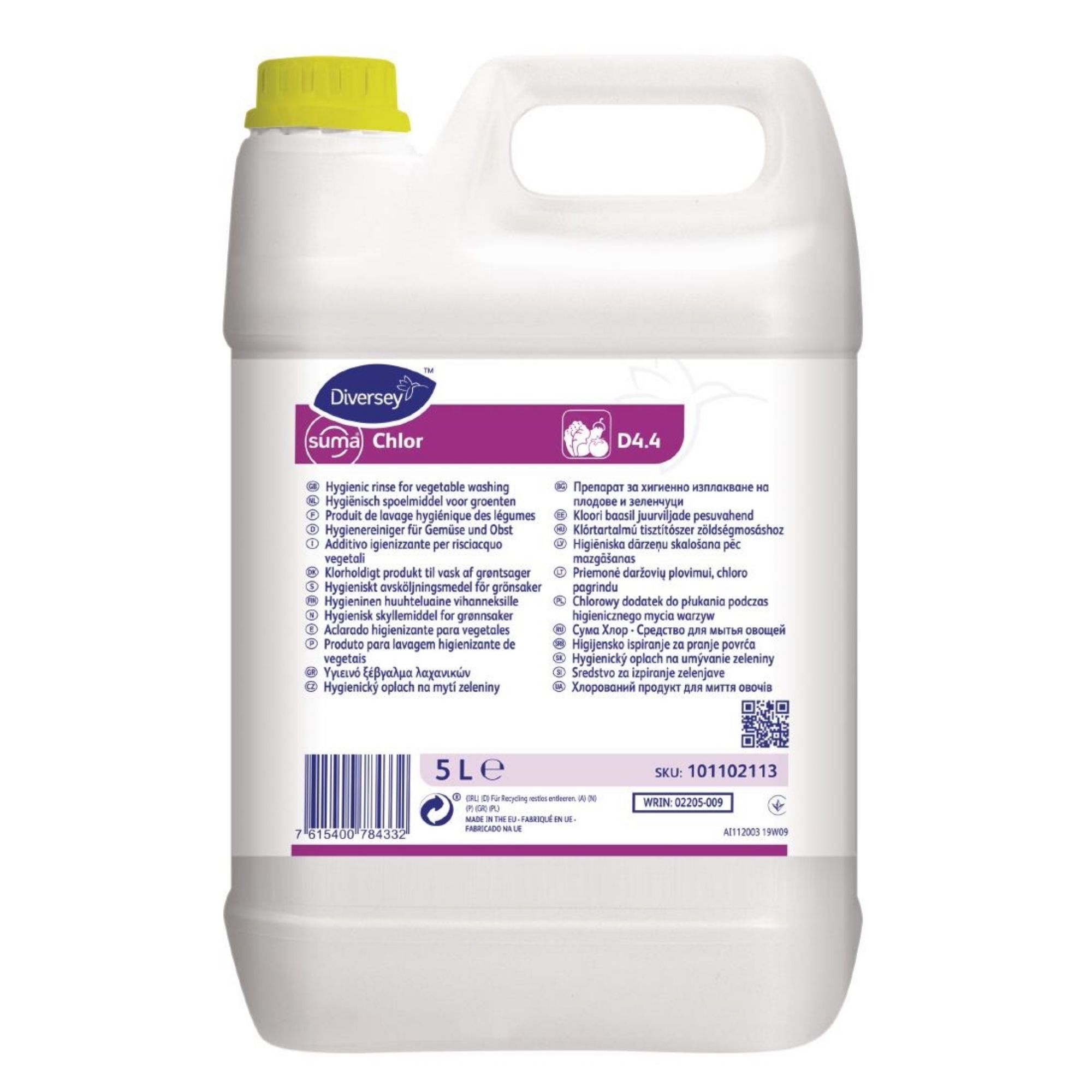 Picture of Diversey Suma Chlor D4.4 Hygienic Rinse for Salad 5Ltr (2 Pack) - HZ935