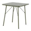 Picture of Bolero Amalfi Square Slatted Steel Folding Table Olive Green 700mm - HZ820