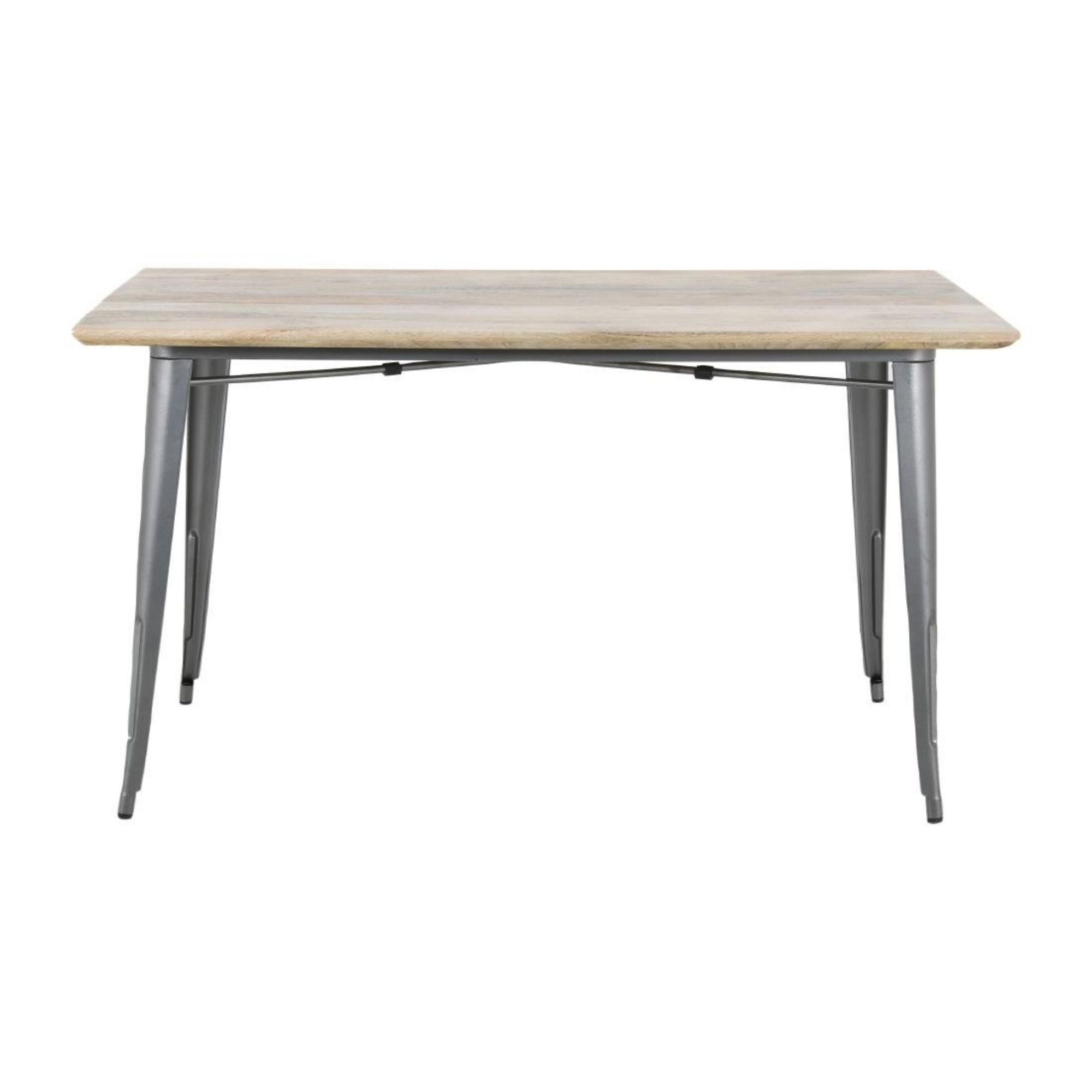 Picture of Bolero Bistro Dining Table Mango Wood Top Gunmetal Frame 1450mm - HZ809