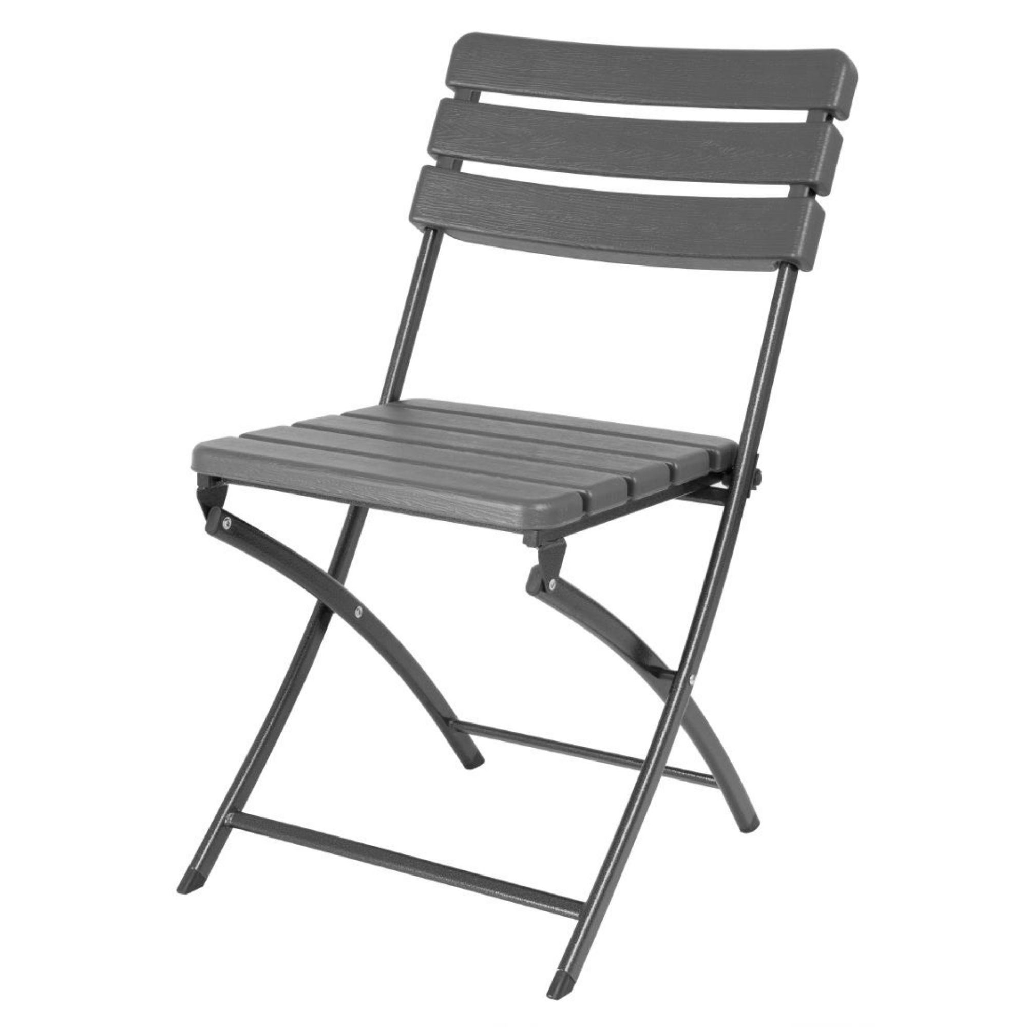 Picture of Bolero Folding Chairs Grey Wood Effect (2 Pack) - HZ891