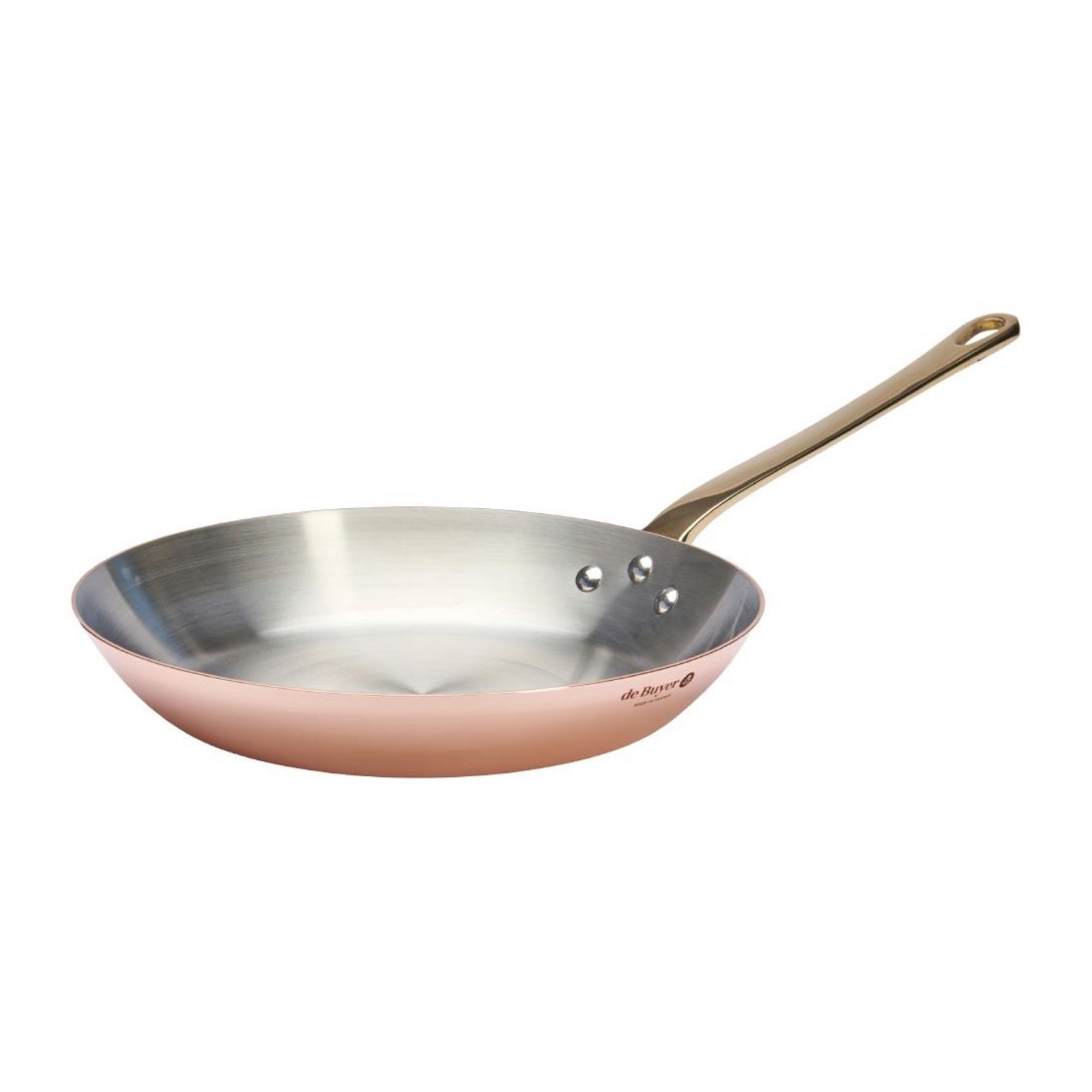 Picture of De Buyer Inocuivre Round Frypan with Handle Brass 24 cm - HZ639