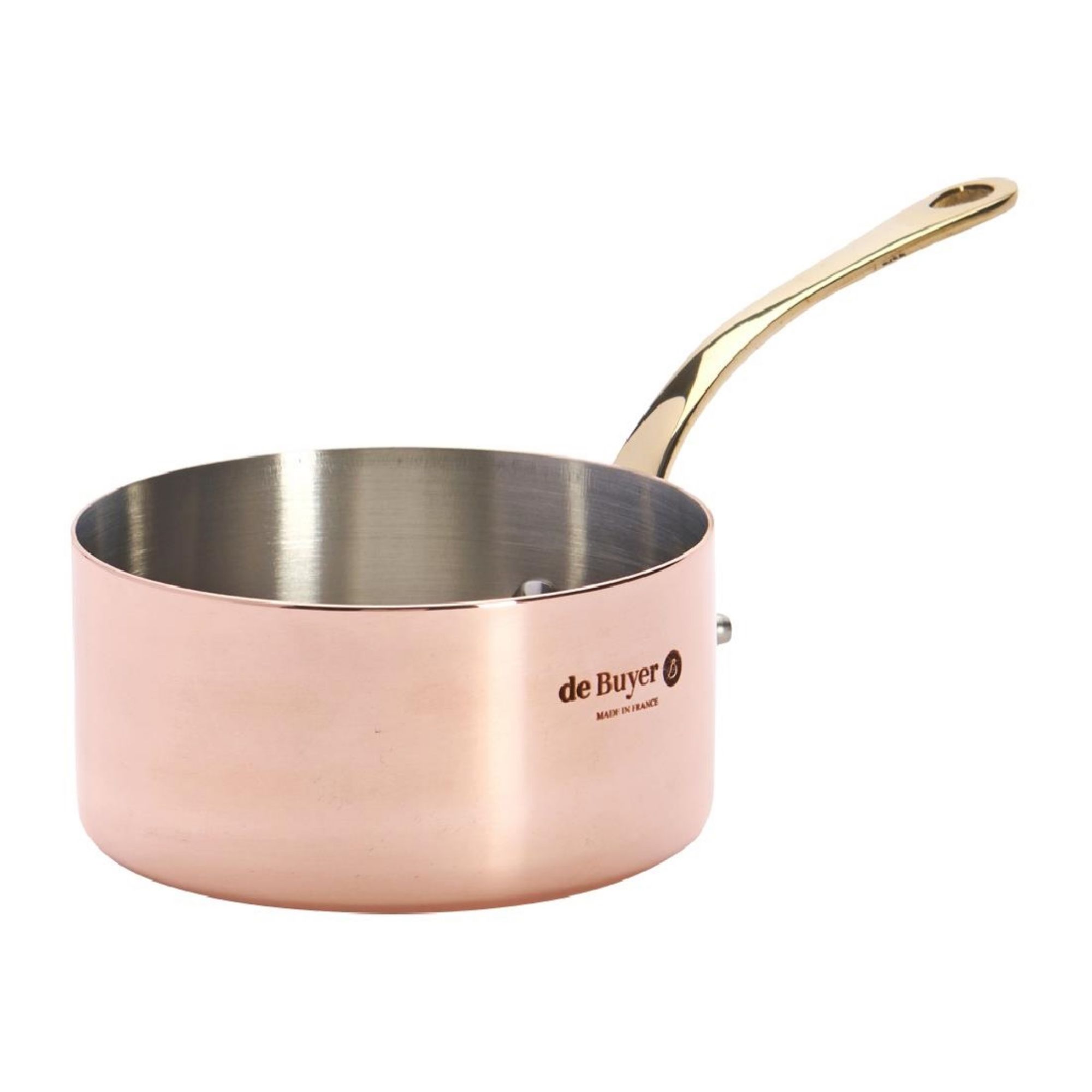 Picture of De Buyer Inocuivre Mini Saucepan with Brass Handle 9cm - HZ617