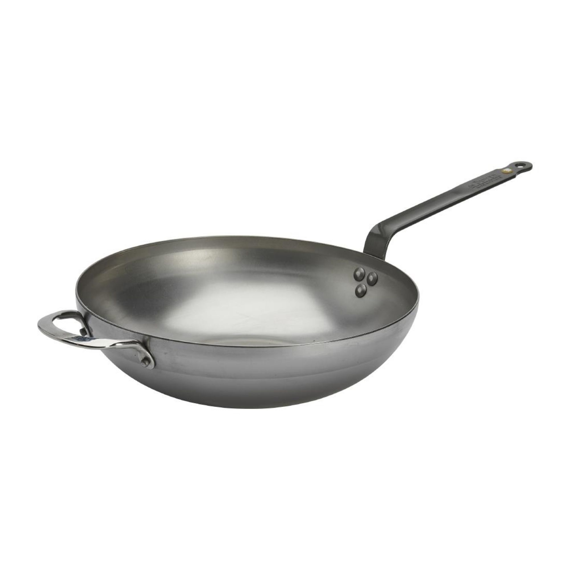Picture of De Buyer Mineral B Rounded Wok with Handle 32cm - HZ614