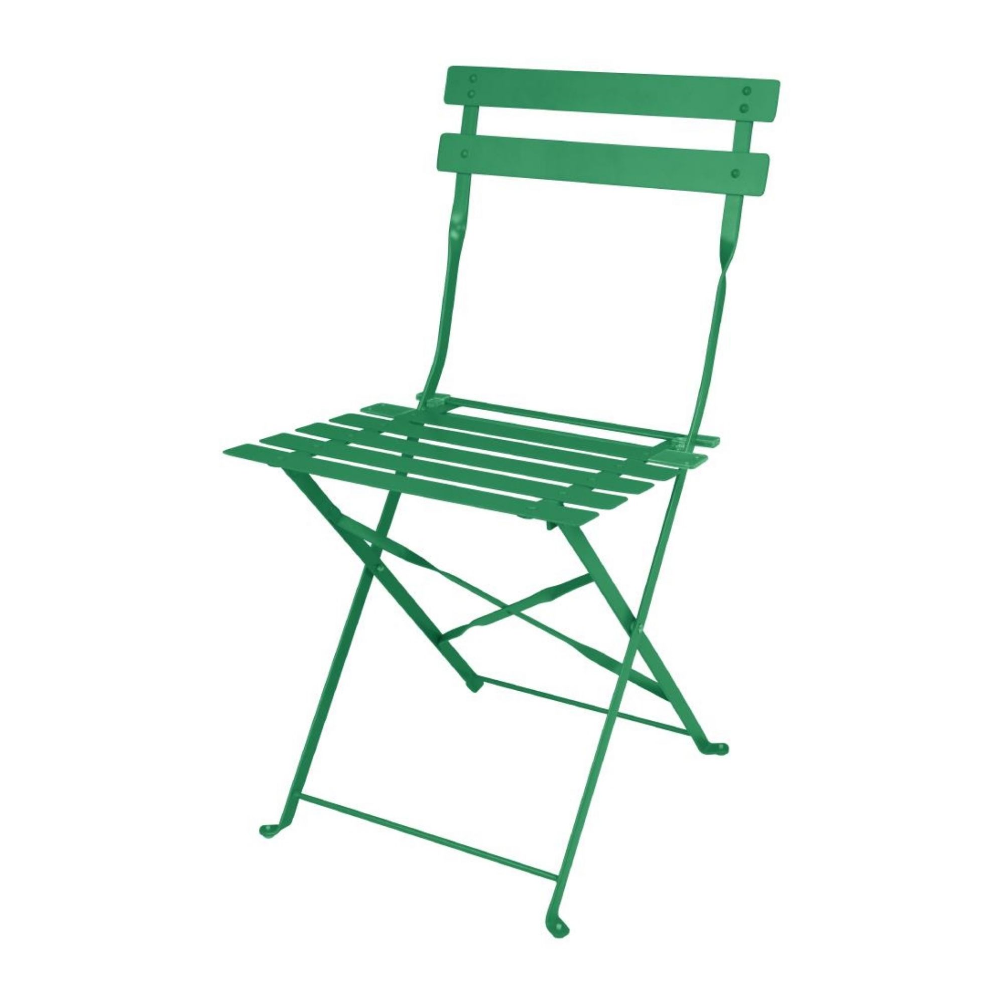 Picture of Bolero Perth Forest Green Pavement Style Steel Folding Chairs (2 Pack) - HZ364