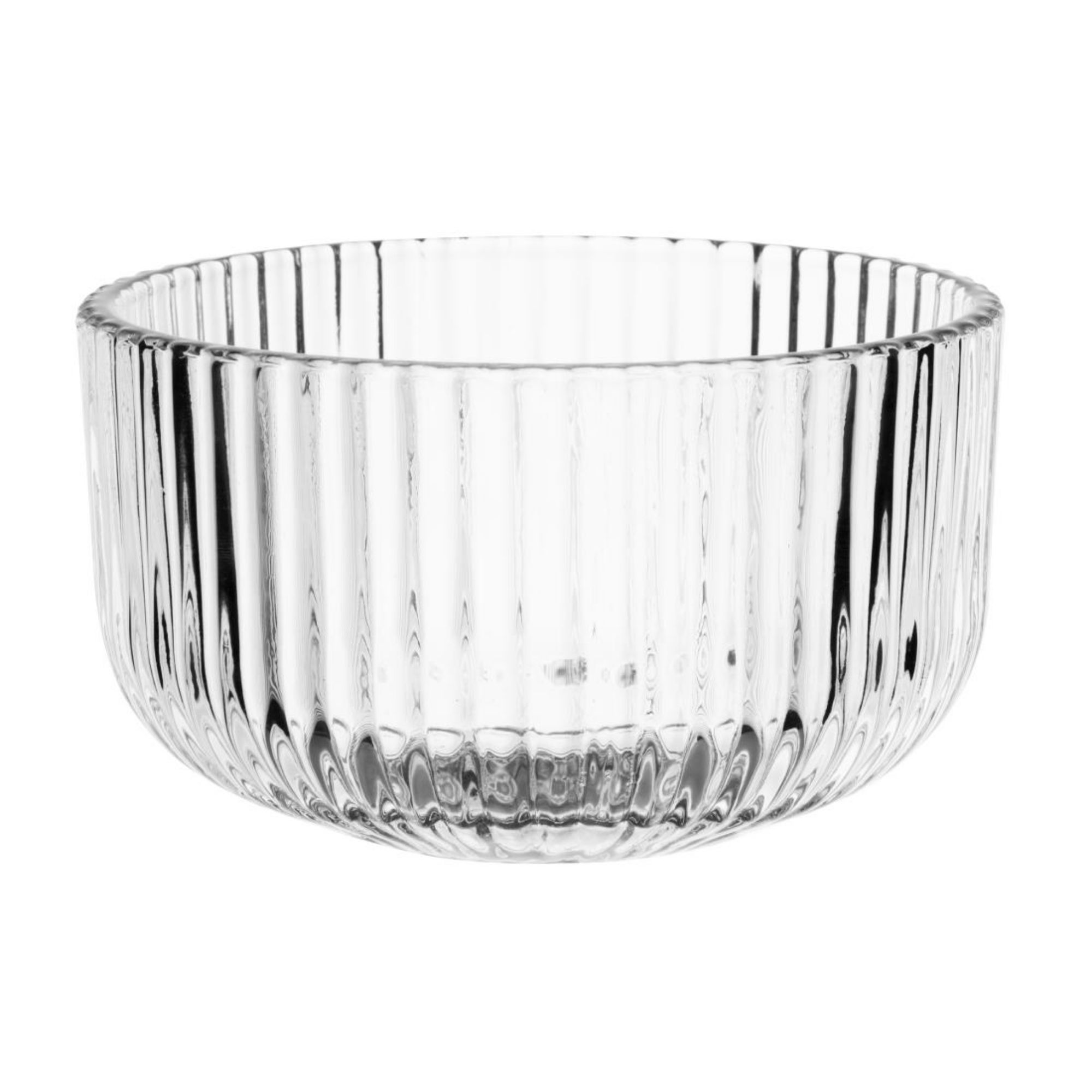 Picture of Olympia Round Ridged Glass Snack Bowls (6 Pack) - HZ337