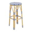 Picture of Bolero Parisian Style PE Rattan Bar Stools Blue (2 Pack) - HZ145