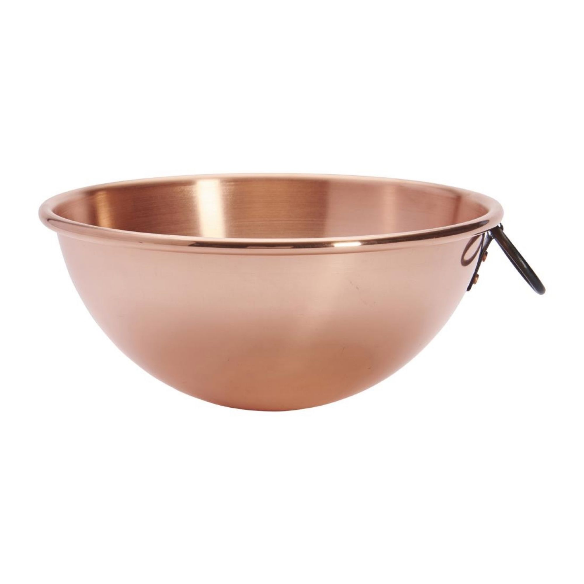 Picture of De Buyer Copper Egg Whites Bowl with Cast Iron Ring Handle 200mm - HZ140
