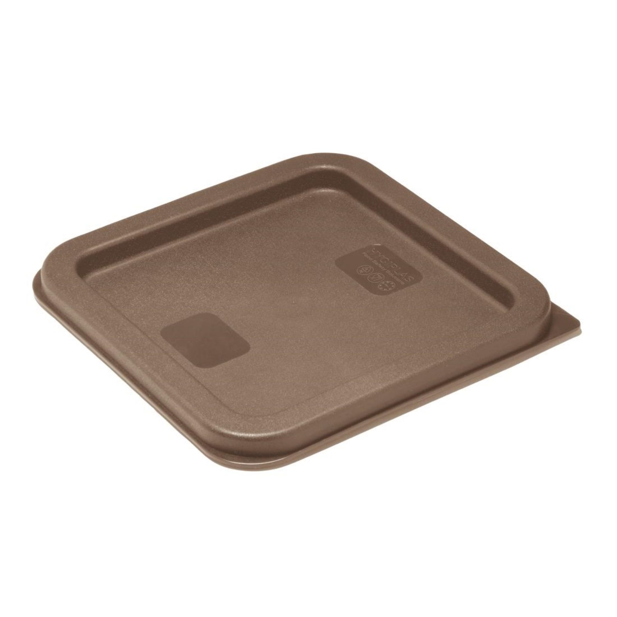 Picture of Hygiplas Square Food Storage Container Lid Brown Small - HY422