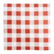 Picture of Fiesta Compostable Red Gingham Greaseproof Sheets 250x250mm (200 Pack) - HY780