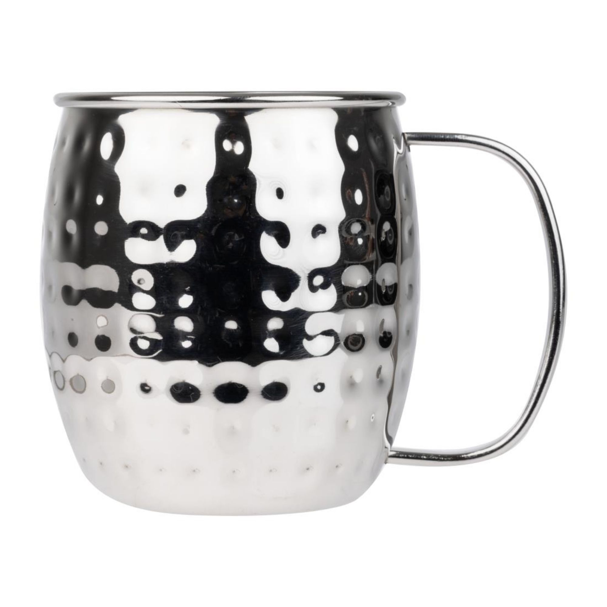 Picture of Olympia Barware Hammered Stainless Steel Mugs 440ml - HY113