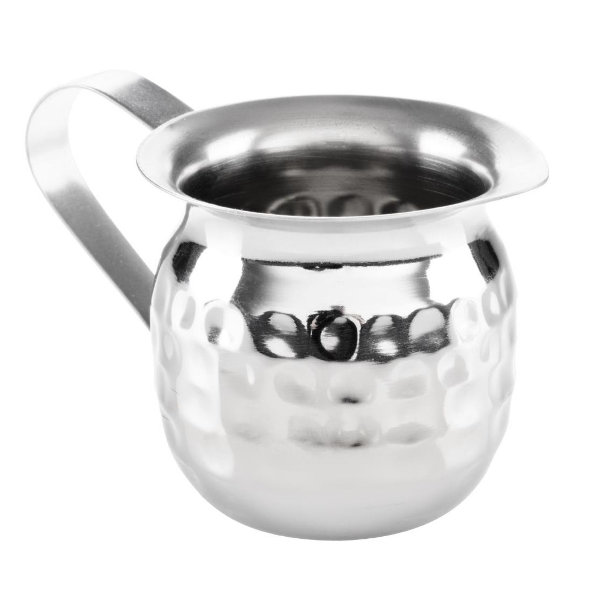 Picture of Olympia Hammered Stainless Steel Mini Milk Jug 78ml (6 Pack) - HY117