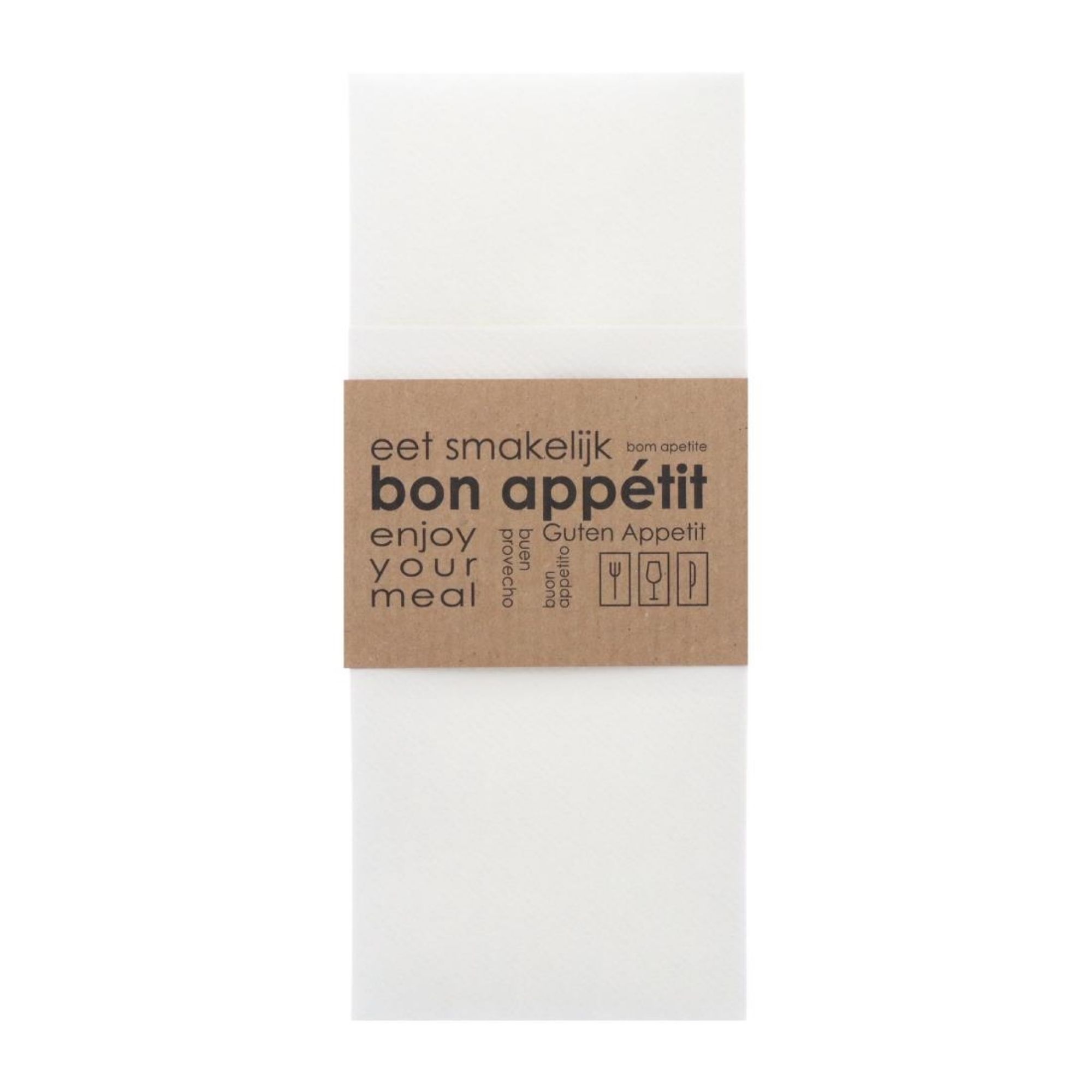 Picture of Europochette Kangaroo Fold Airlaid Napkins with Paper Sleeve (50 pack) - HX984