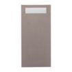 Picture of Europochette Extra Size Greige Cutlery Pouch with White Airlaid Napkin (200 pack) - HX981