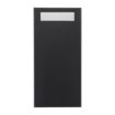 Picture of Europochette Extra Size Black Cutlery Pouch with White Airlaid Napkin (200 pack) - HX980
