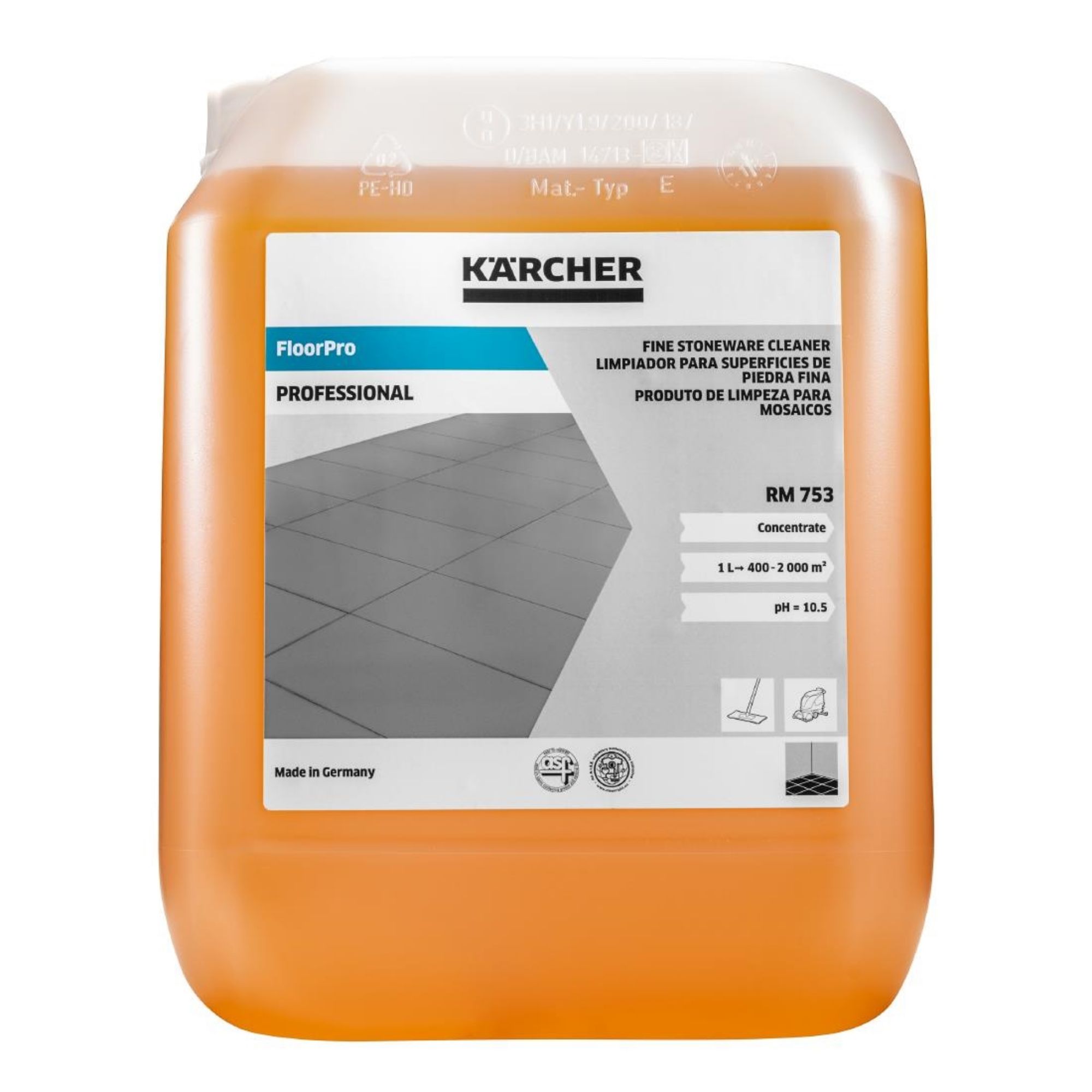 Picture of Karcher FloorPro Fine Stoneware Cleaner RM 753 - 10Ltr - HX442