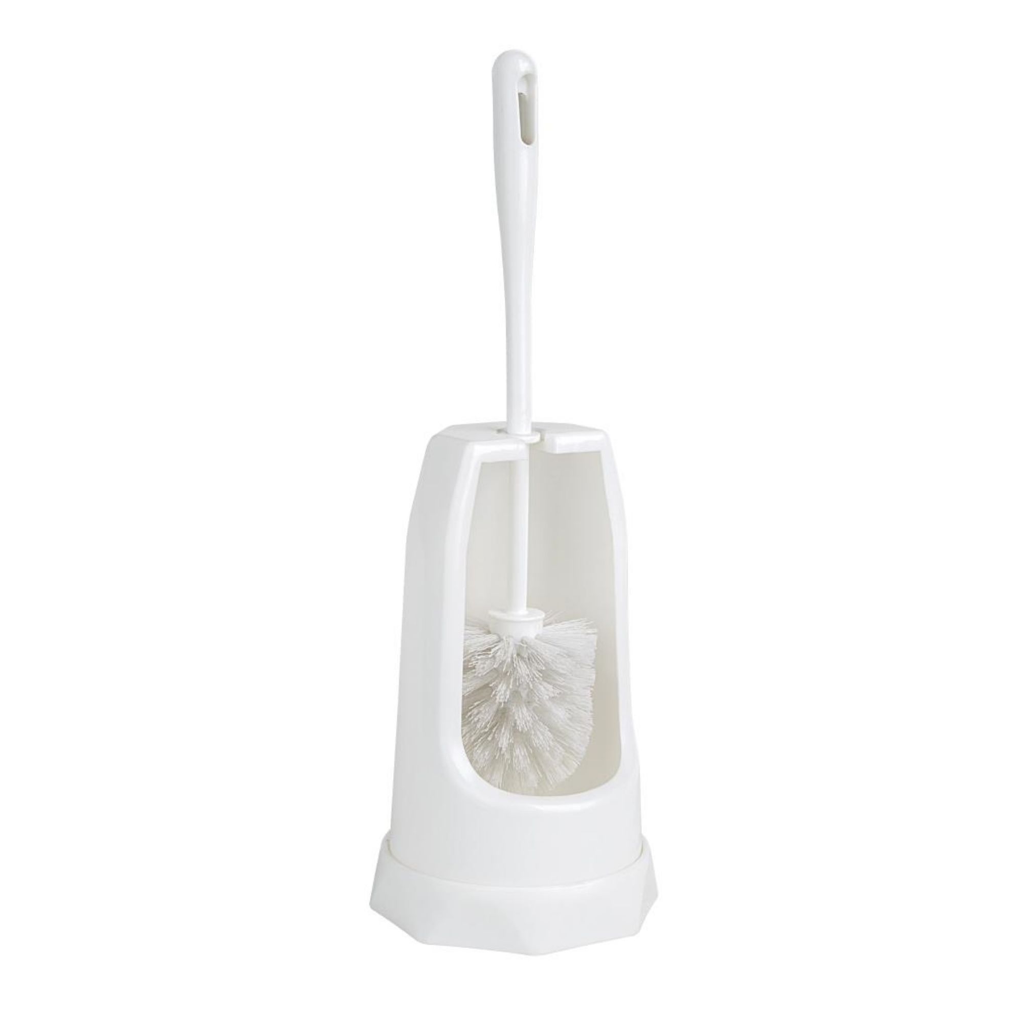 Picture of Jantex Round Toilet Brush & Holder - White - HX386