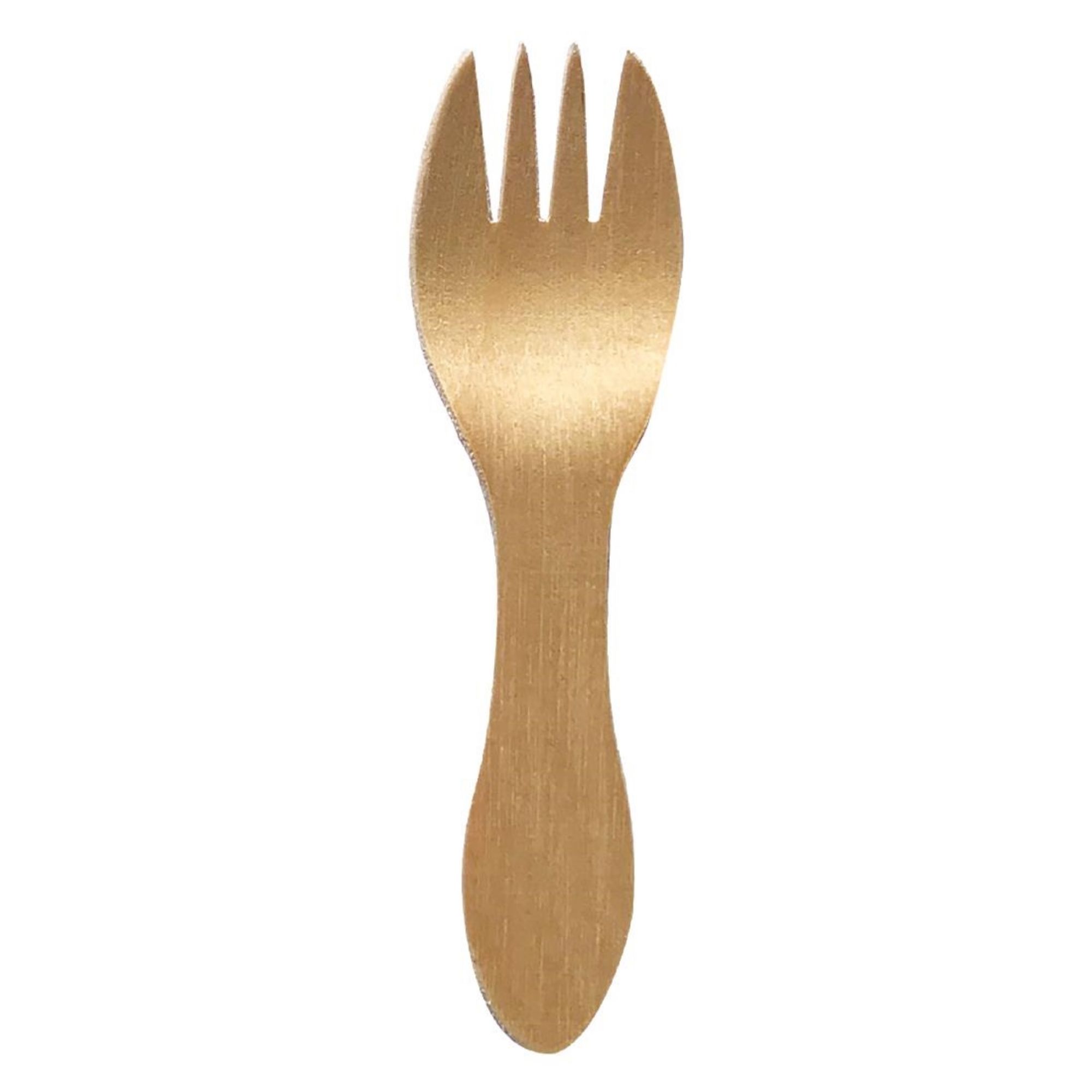 Picture of eGreen Wooden Mini Fork Food Grade Birchwood 102mm (1000 Pack) - HX299