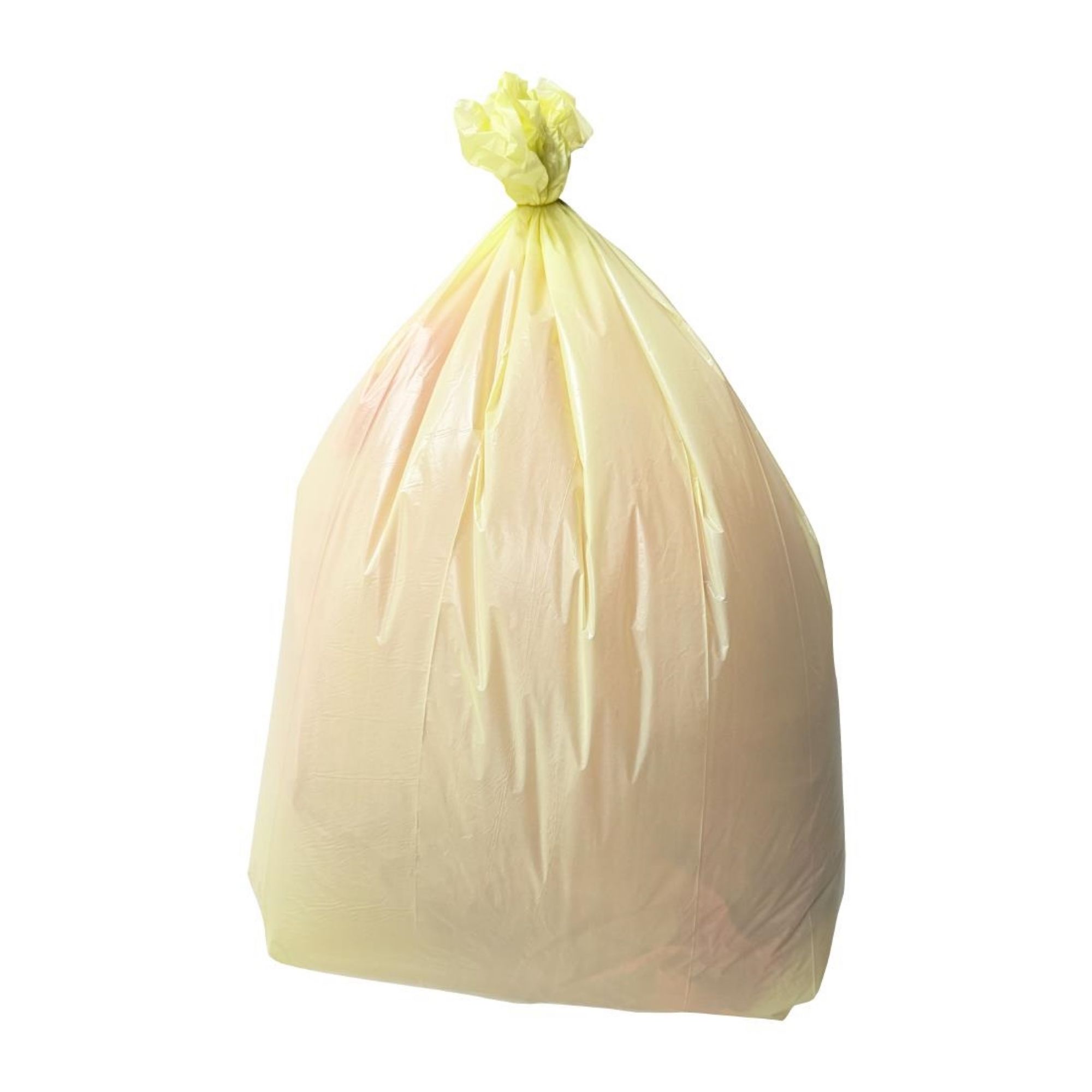 Picture of Jantex Medium Duty Bin Bags Yellow 80Ltr (200 Pack) - HW699